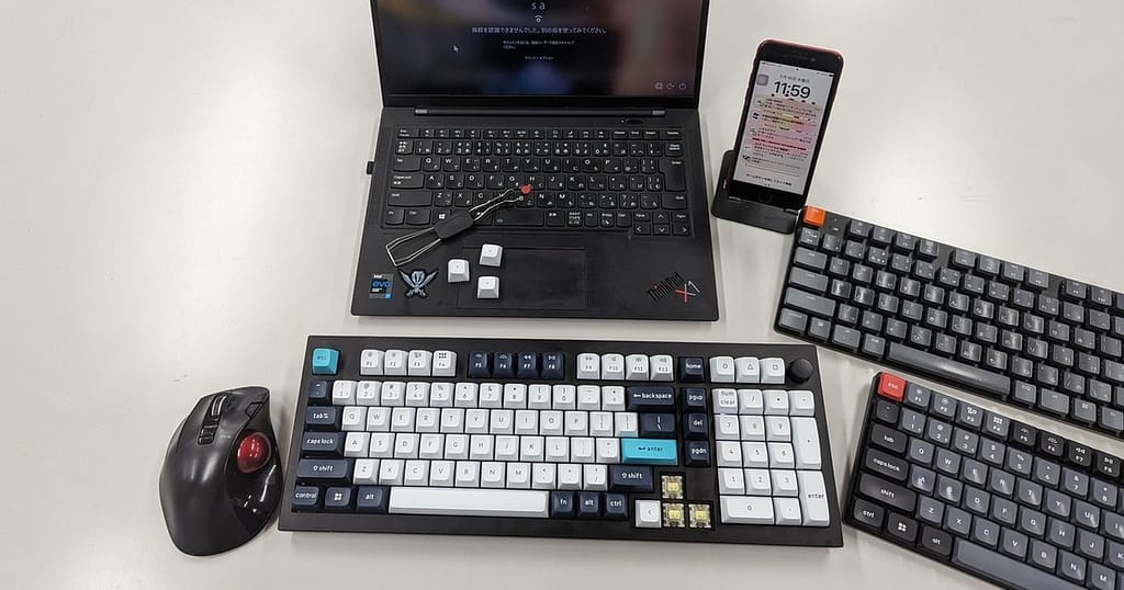 Keychron製品レビュー｜筆者が所有する3機、筆者が実際に保有しているキーボード。